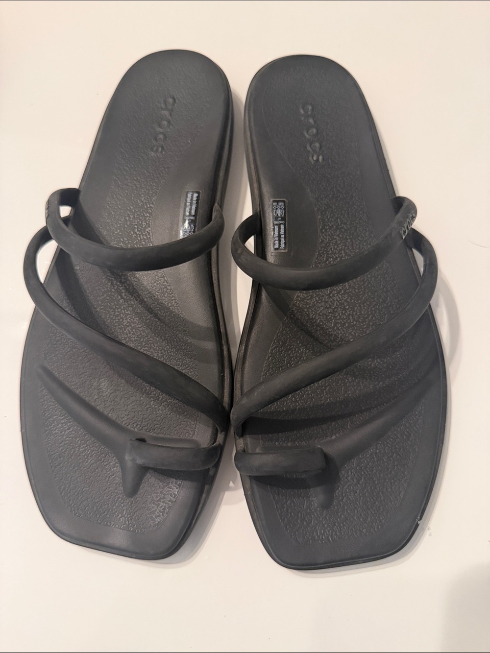 CROCS Women’s Black Multi-Strap Slide Sandals